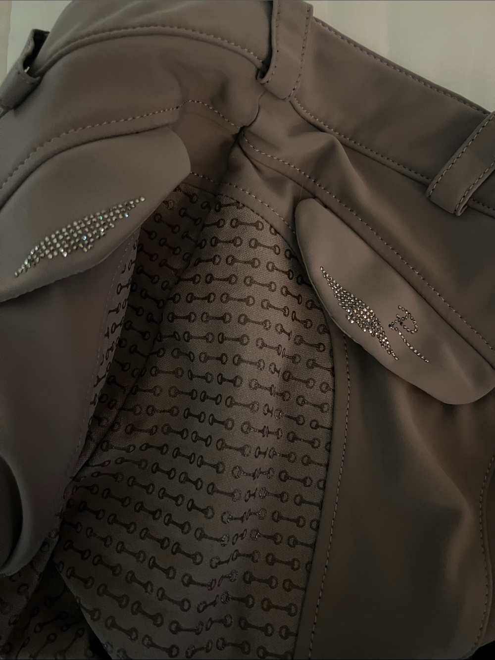 Pikeur Laure GR 38/6Taupe Equitation Breeches with Rhinestone Logo - Picture 7 of 16